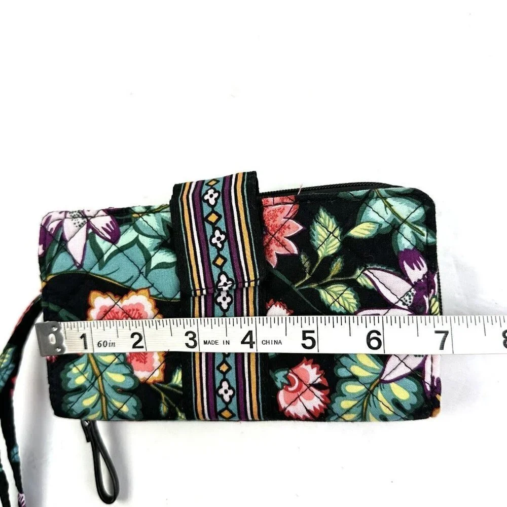 Vera‎ Bradley Iconic Wallet Wristlet Combo Vines Floral Quilted Clutch New - Picture 9 of 10